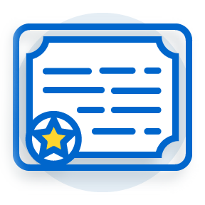 illustration of a certificate with a star